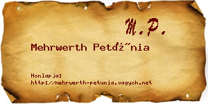 Mehrwerth Petúnia névjegykártya